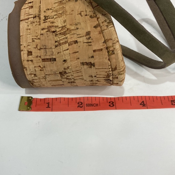 Gently used Stella McCartney olive green cork sandals. - Picture 5 of 5